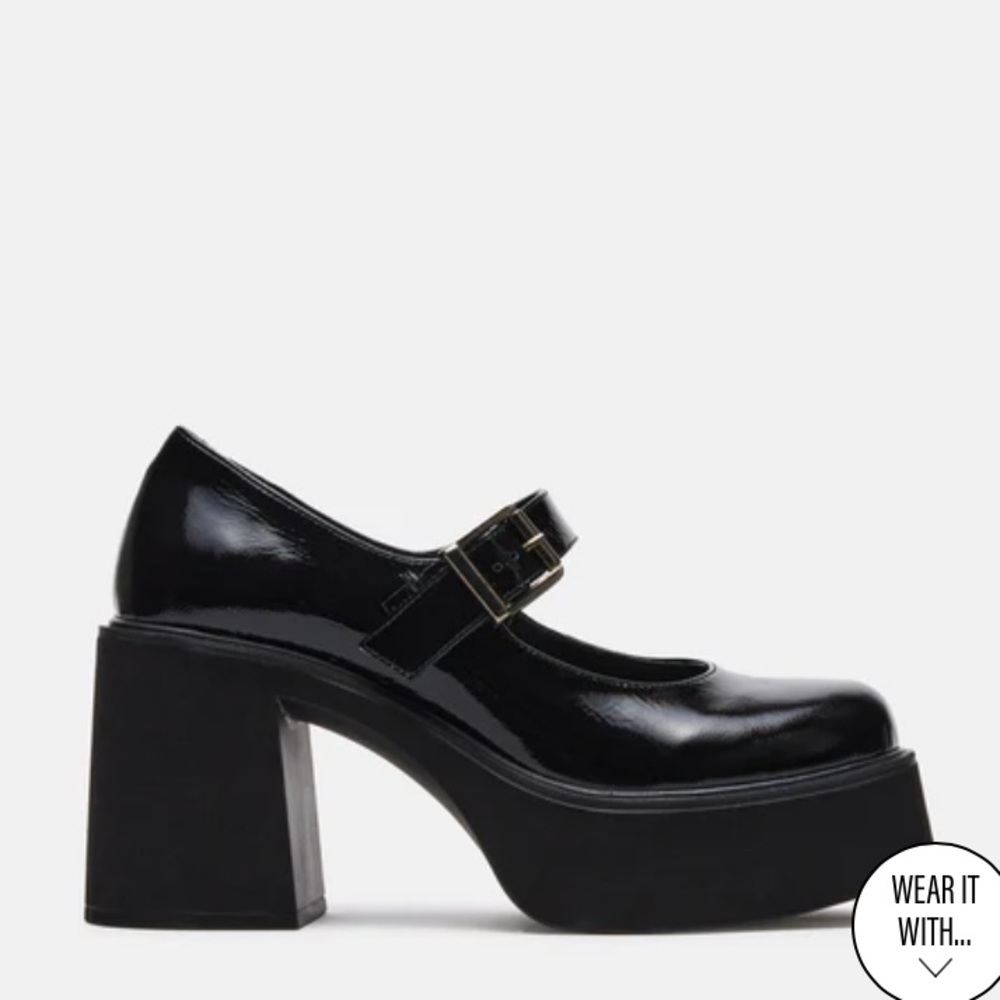 Steve Madden Trish Black Patent size 7